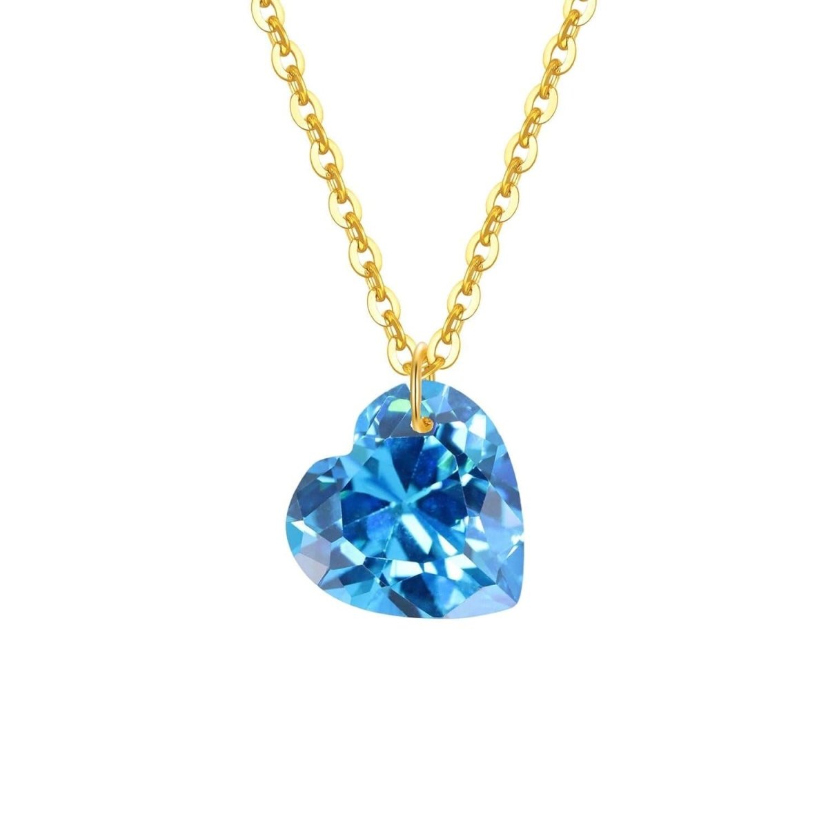 14K Gold Heart Peridot Pendant Necklace - Yourstylesite