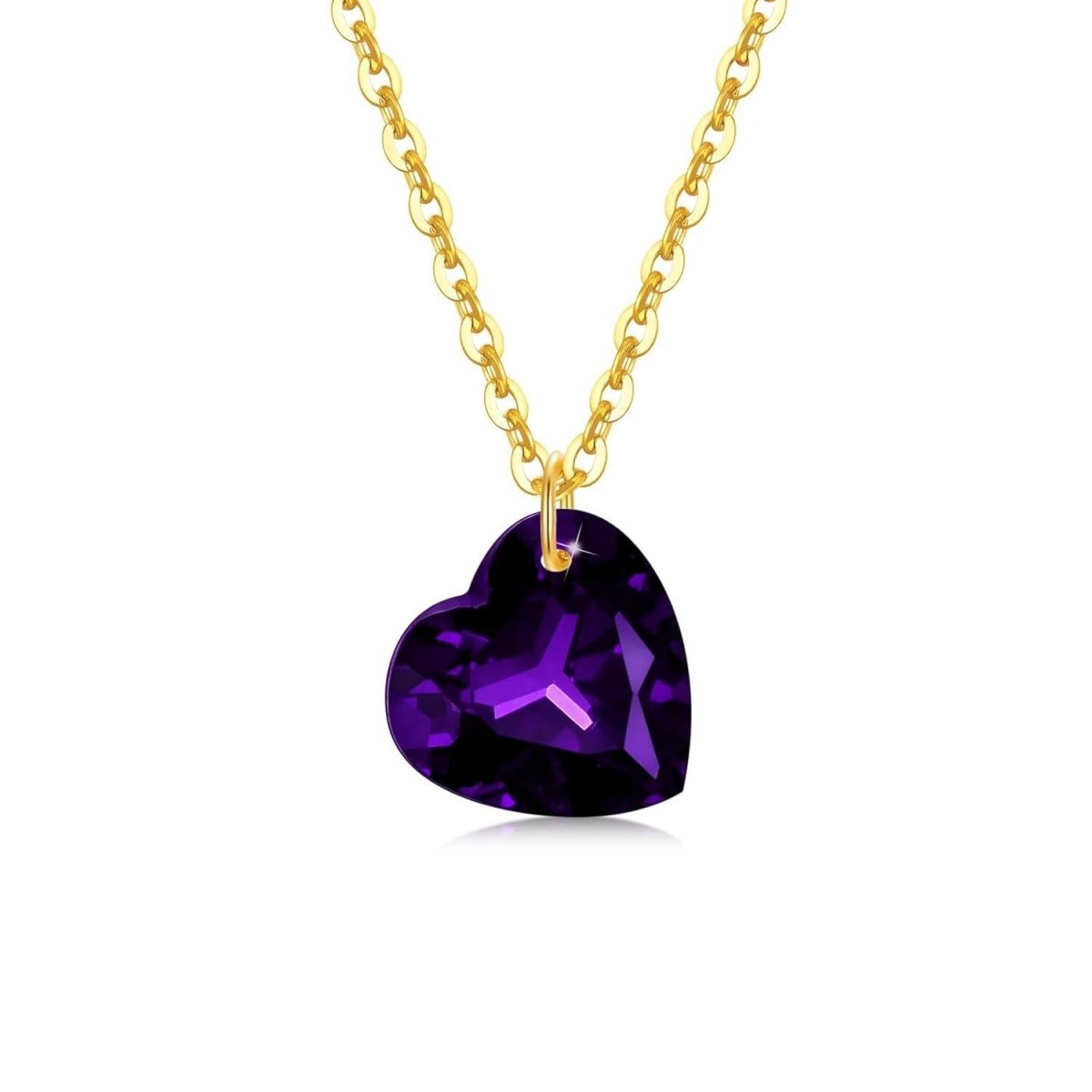 14K Gold Heart Peridot Pendant Necklace - Yourstylesite