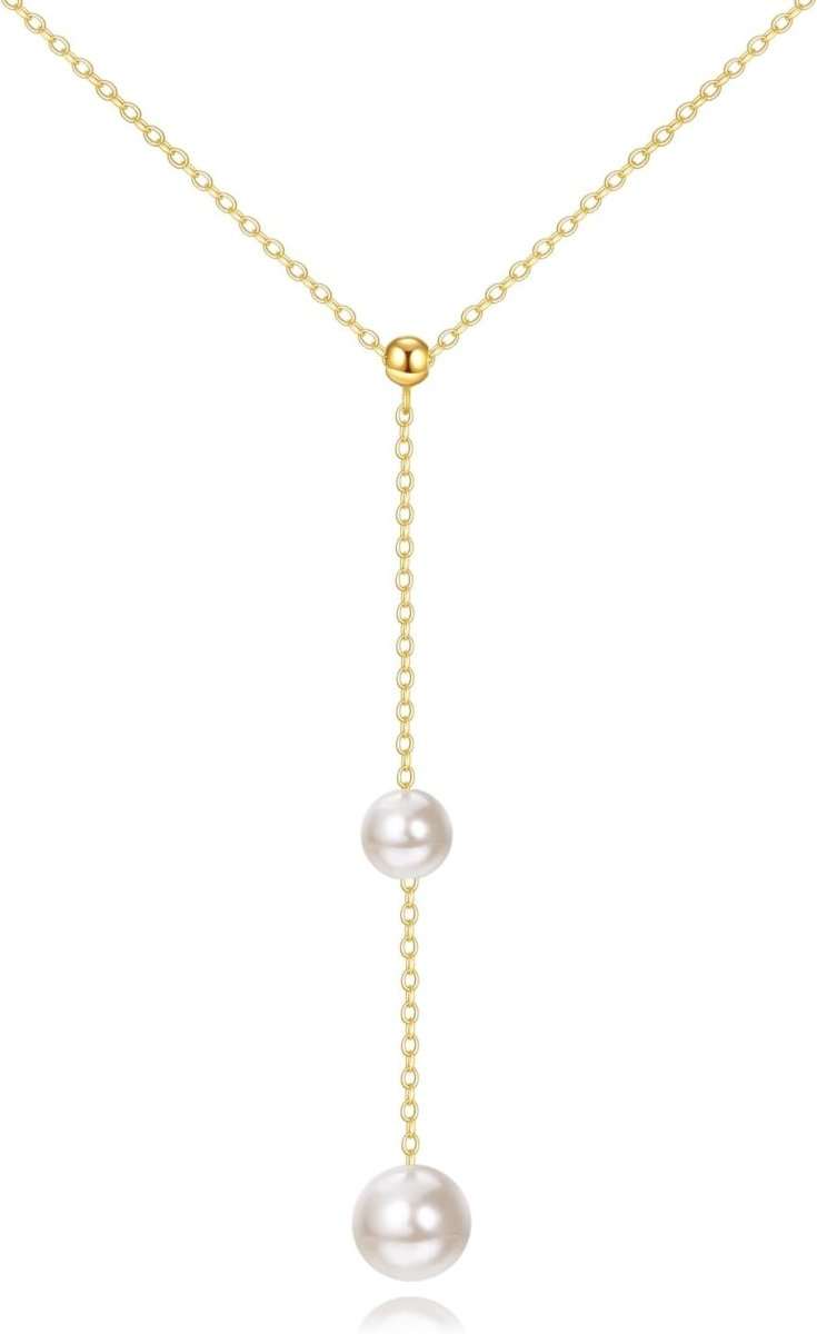 14K Gold Pearl Necklace – Adjustable, Elegant & Timeless Jewelry - Yourstylesite