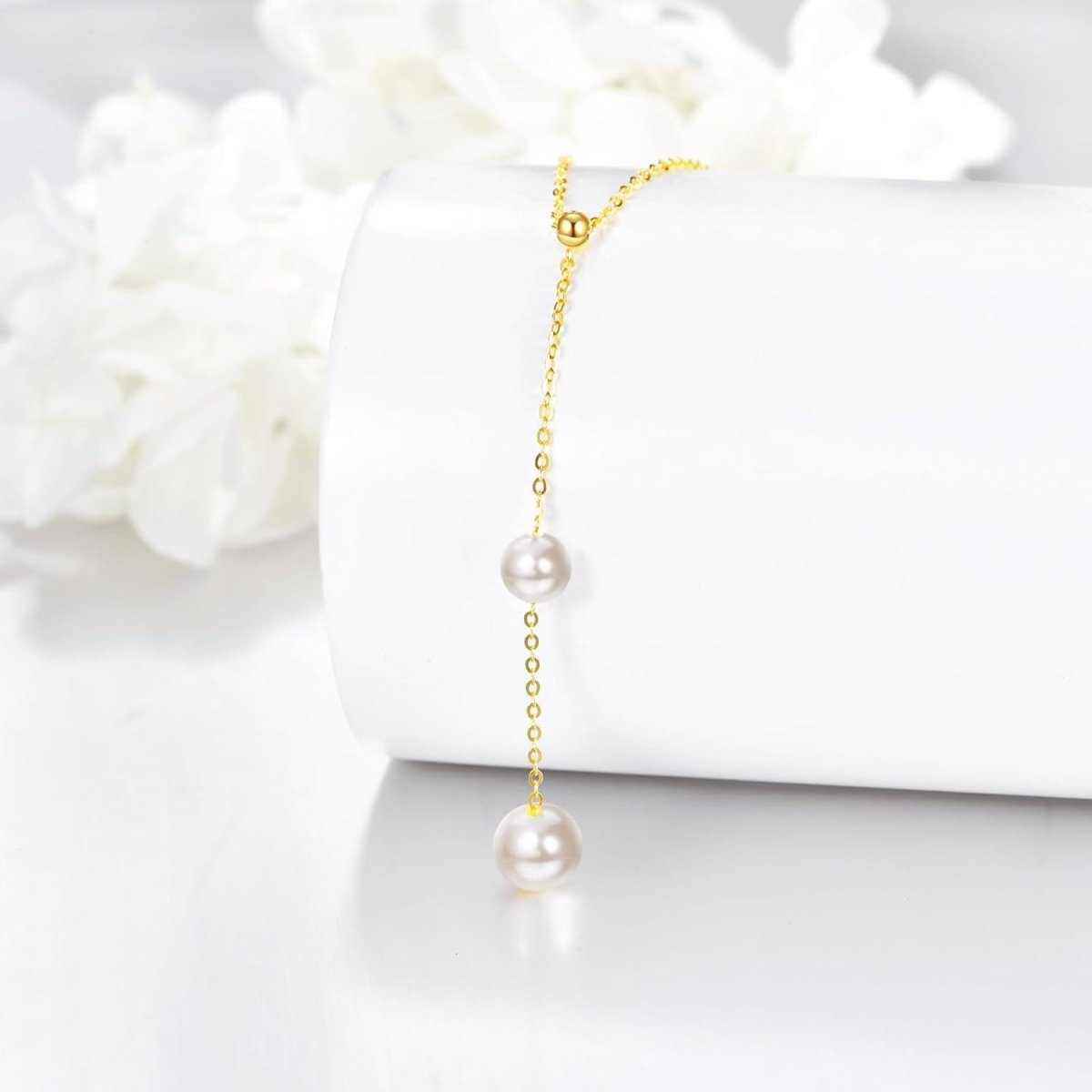 14K Gold Pearl Necklace – Adjustable, Elegant & Timeless Jewelry - Yourstylesite