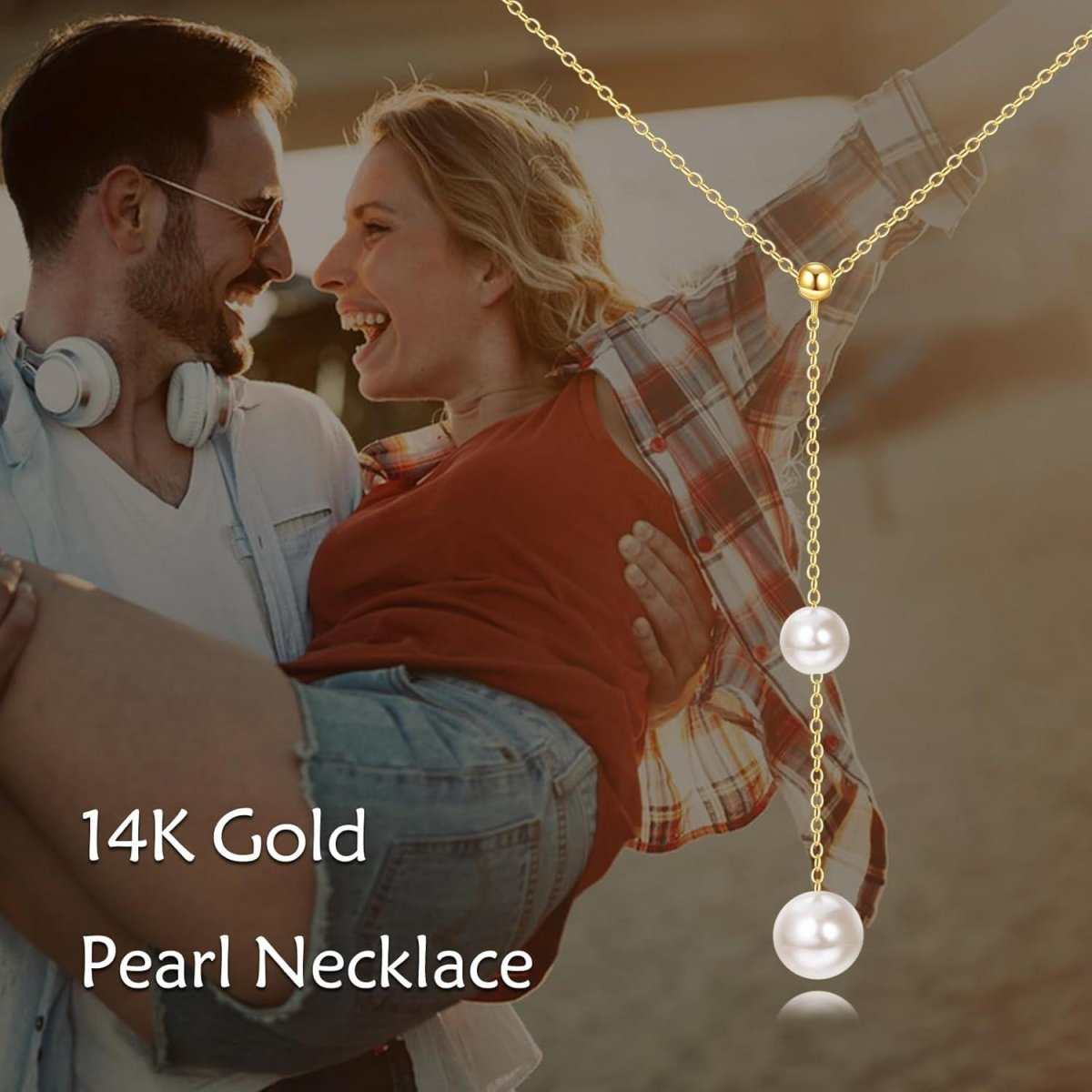 14K Gold Pearl Necklace – Adjustable, Elegant & Timeless Jewelry - Yourstylesite