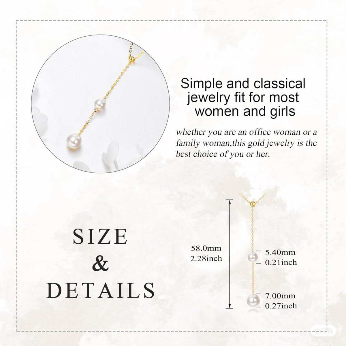 14K Gold Pearl Necklace – Adjustable, Elegant & Timeless Jewelry - Yourstylesite