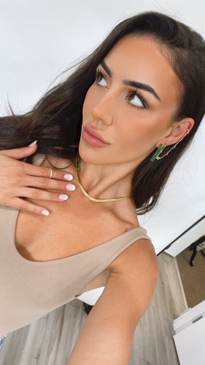 Alessia Emerald Glow CZ Drop Earrings - Yourstylesite