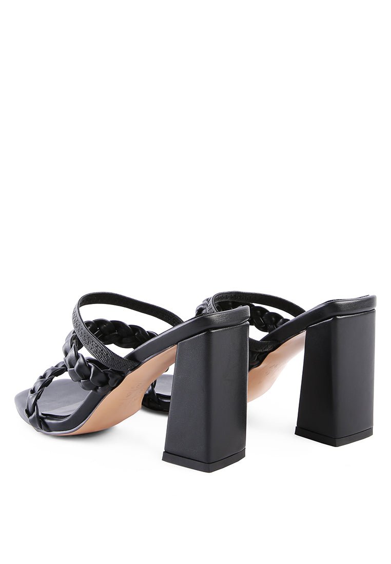Arnie Braided Straps Block Heel Sandals – Step Into Chic Comfort - Yourstylesite