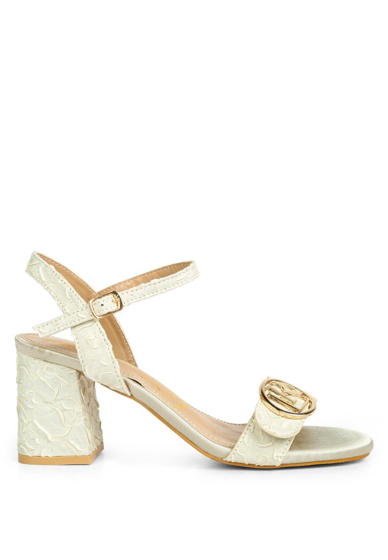Chaplet Textured Block Heel Sandals – Stylish & Comfortable - Yourstylesite