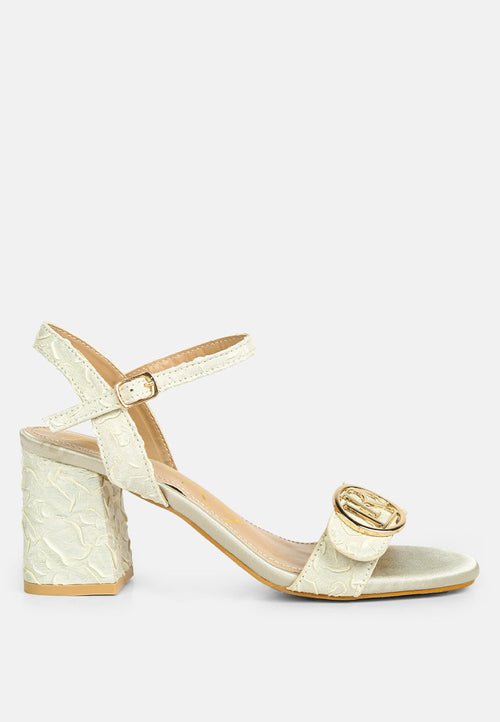 Chaplet Textured Block Heel Sandals – Stylish & Comfortable - Yourstylesite