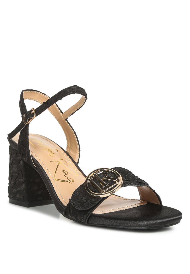 Chaplet Textured Block Heel Sandals – Stylish & Comfortable - Yourstylesite