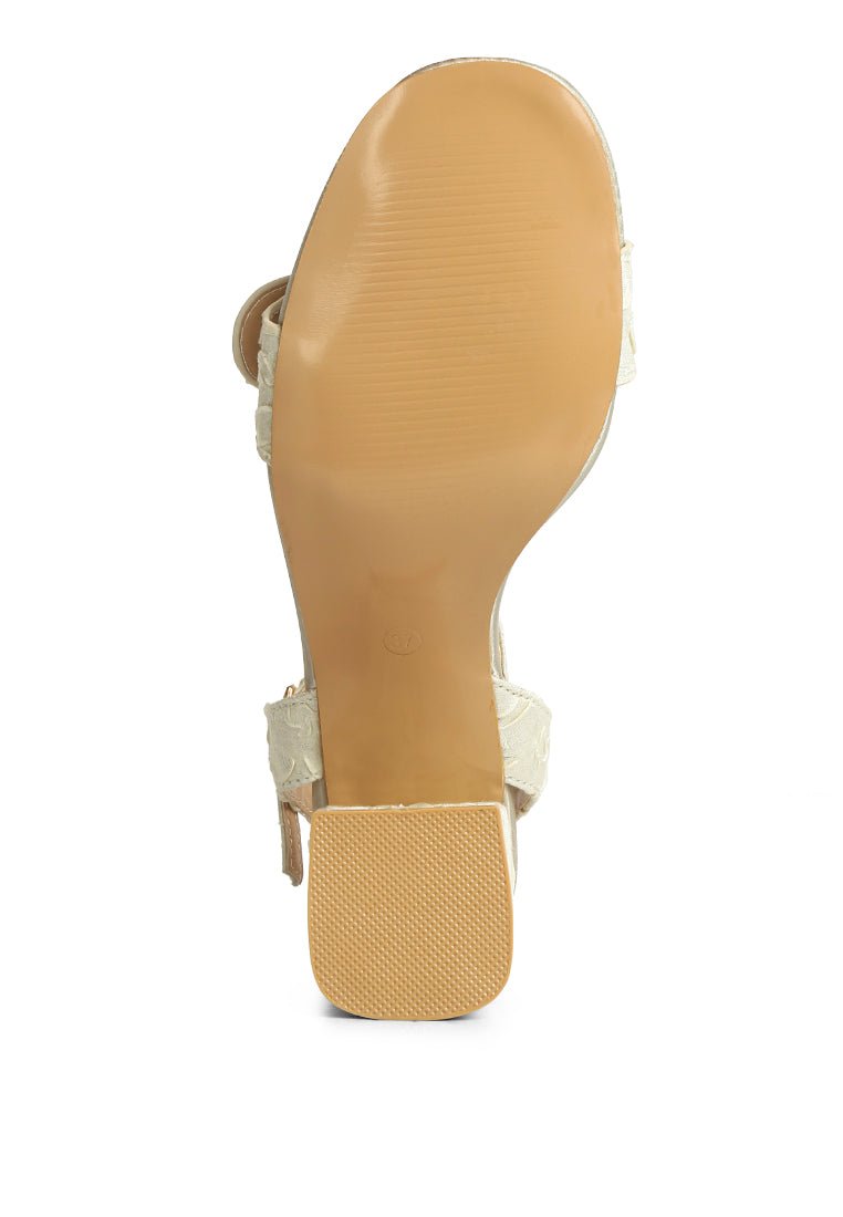Chaplet Textured Block Heel Sandals – Stylish & Comfortable - Yourstylesite