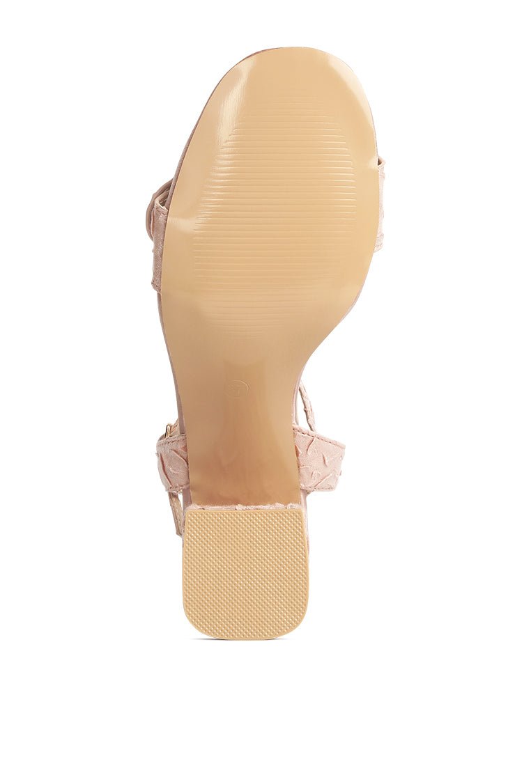 Chaplet Textured Block Heel Sandals – Stylish & Comfortable - Yourstylesite