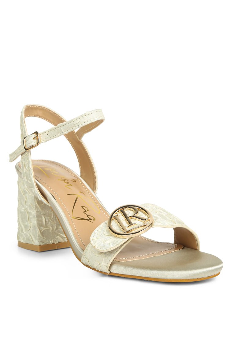 Chaplet Textured Block Heel Sandals – Stylish & Comfortable - Yourstylesite