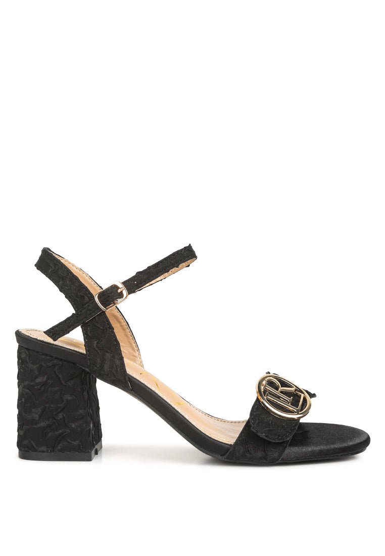 Chaplet Textured Block Heel Sandals – Stylish & Comfortable - Yourstylesite