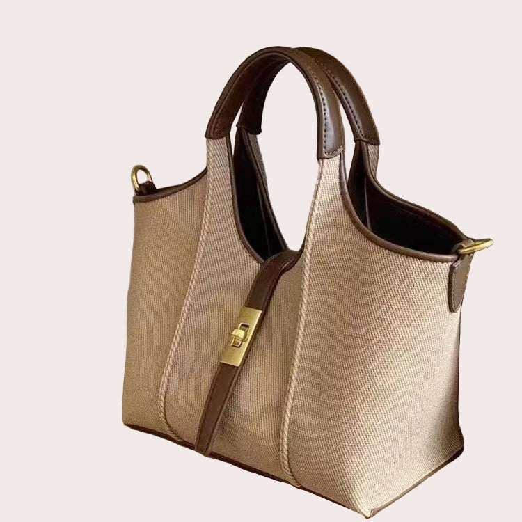 High-end crossbody bag with spacious multi-pocket design in black PU leather, front view on white background