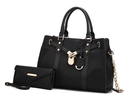 Christine Statement Vegan Leather Satchel & Wallet - Yourstylesite