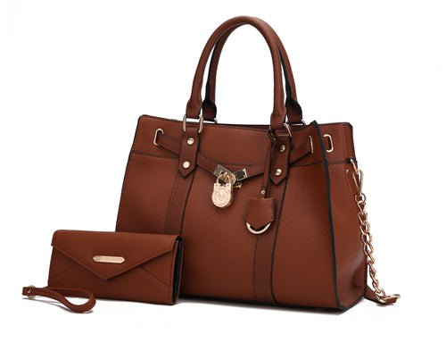 Christine Statement Vegan Leather Satchel & Wallet - Yourstylesite