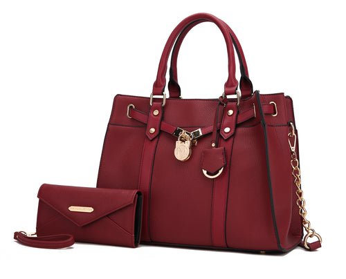 Christine Statement Vegan Leather Satchel & Wallet - Yourstylesite