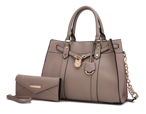 Christine Statement Vegan Leather Satchel & Wallet - Yourstylesite