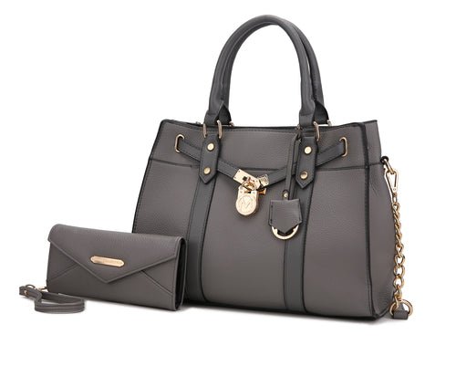 Christine Statement Vegan Leather Satchel & Wallet - Yourstylesite