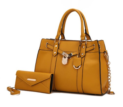 Christine Statement Vegan Leather Satchel & Wallet - Yourstylesite