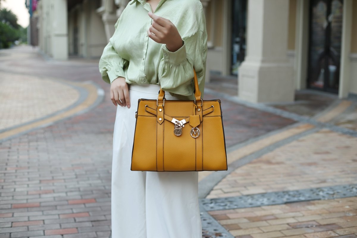 Christine Statement Vegan Leather Satchel & Wallet - Yourstylesite