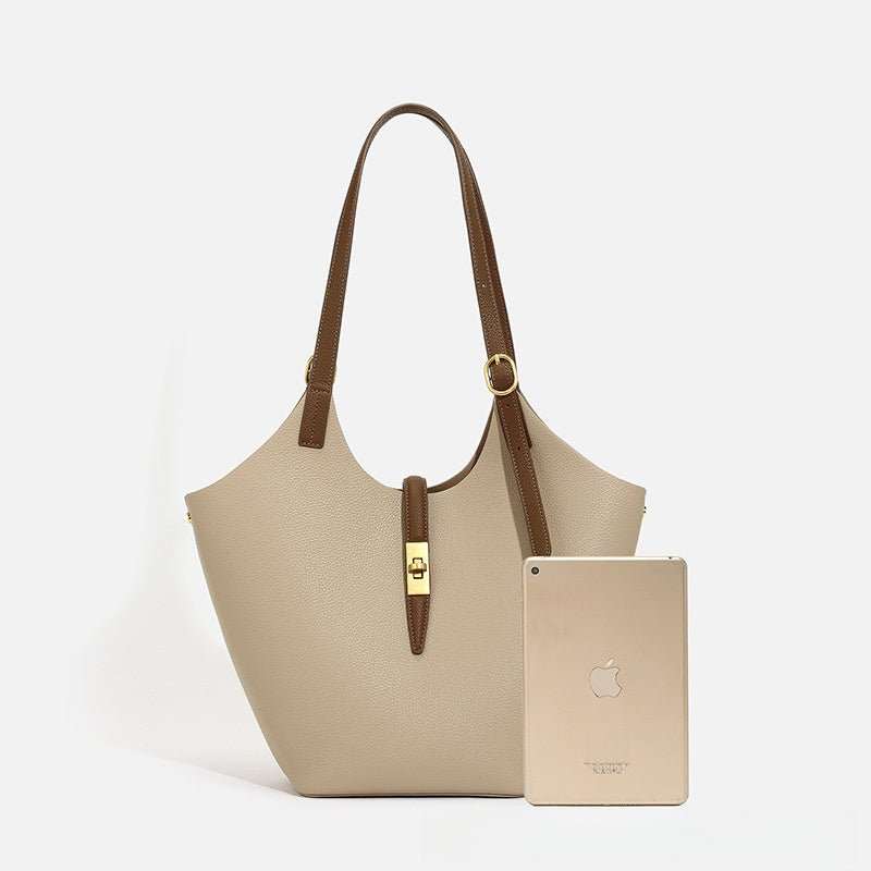 Classic Women’s Tote Bag close-up showing layered pockets for key, phone, and wallet