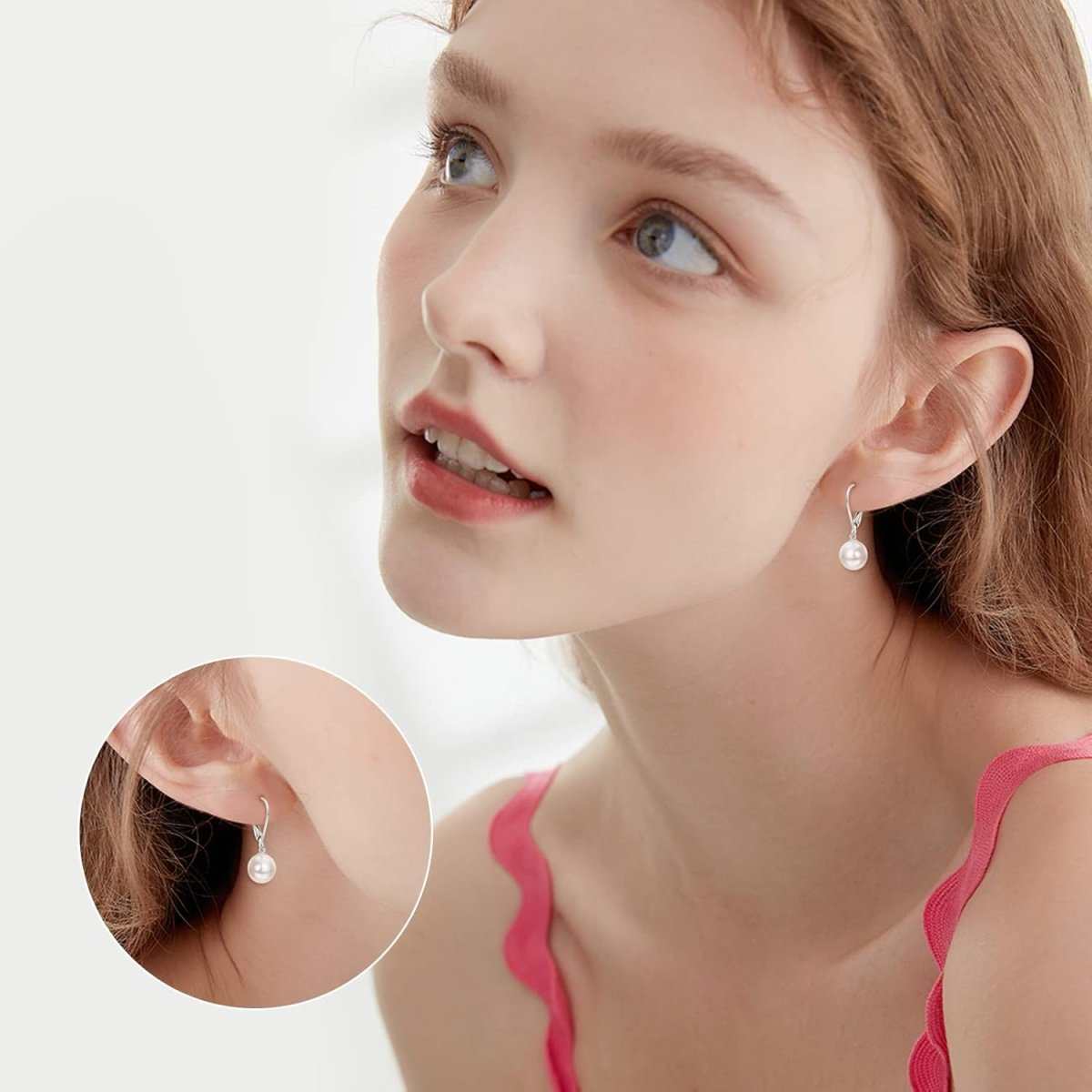 Elegant 14K Gold Black Pearl Leverback Drop Earrings for Women - Yourstylesite