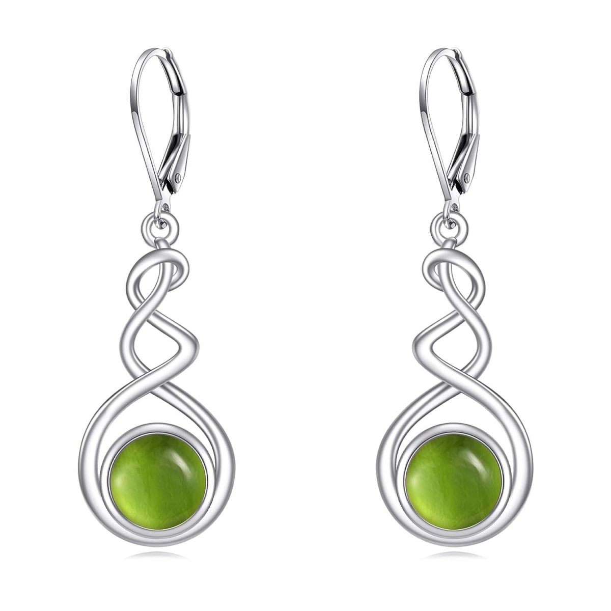 Elegant 925 Sterling Silver Natural Stone Drop Earrings - Yourstylesite