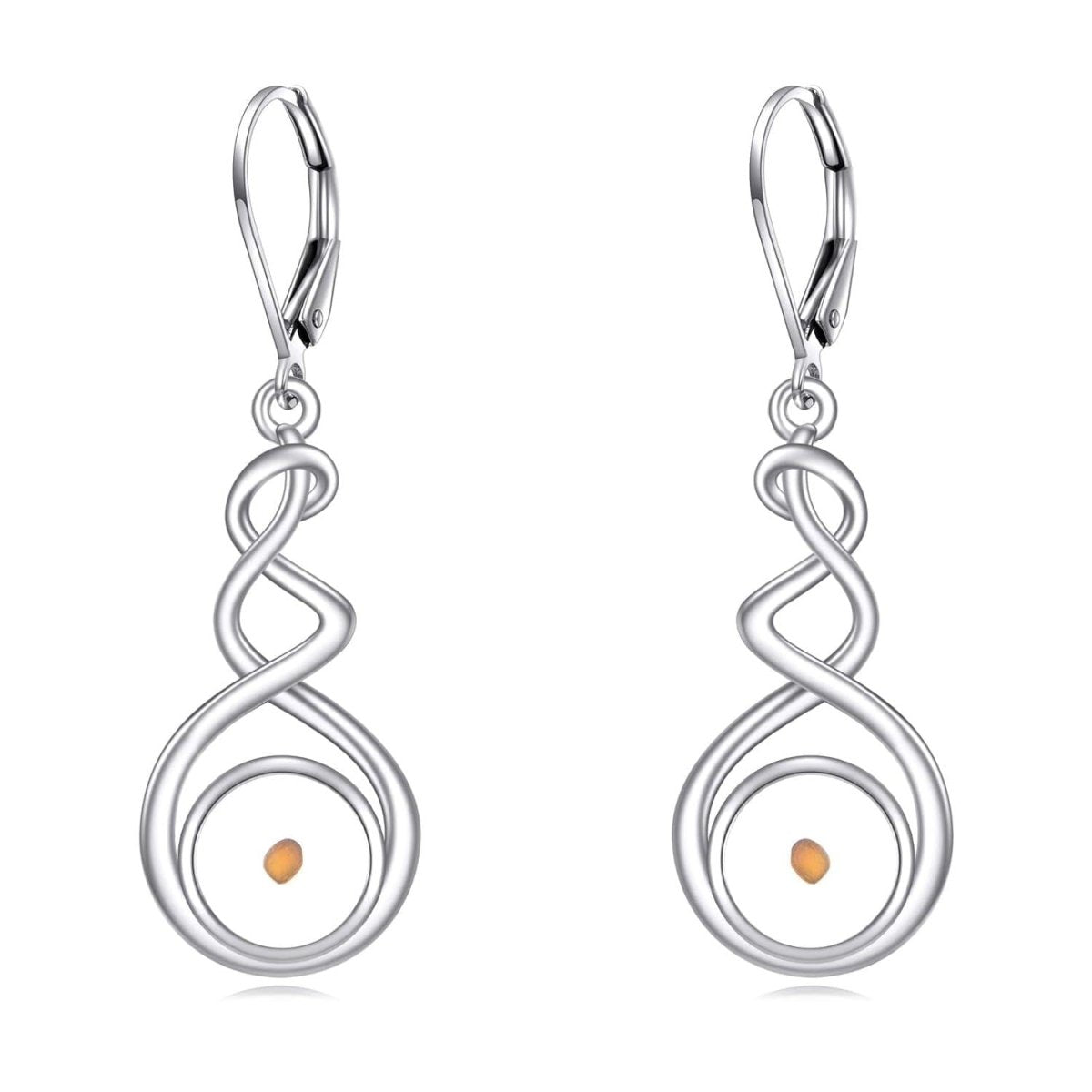 Elegant 925 Sterling Silver Natural Stone Drop Earrings - Yourstylesite