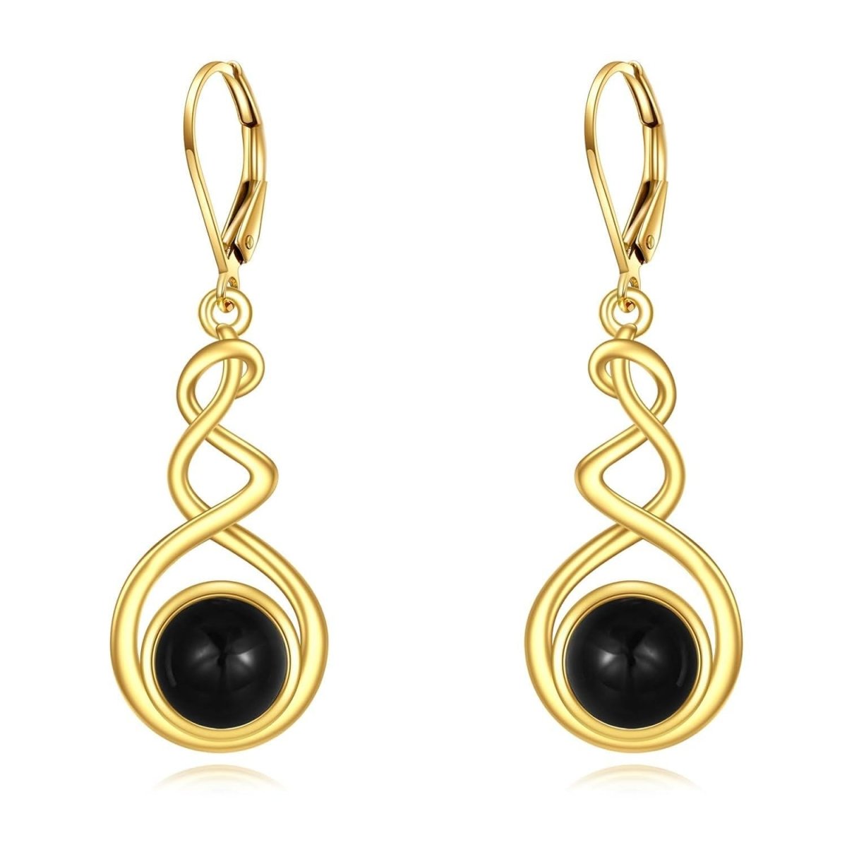 Elegant 925 Sterling Silver Natural Stone Drop Earrings - Yourstylesite