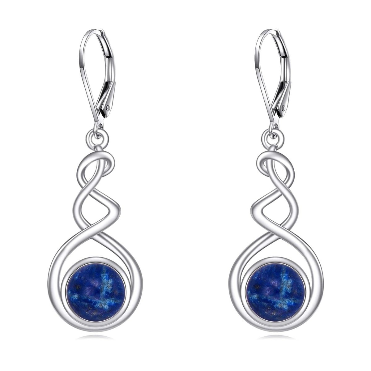 Elegant 925 Sterling Silver Natural Stone Drop Earrings - Yourstylesite
