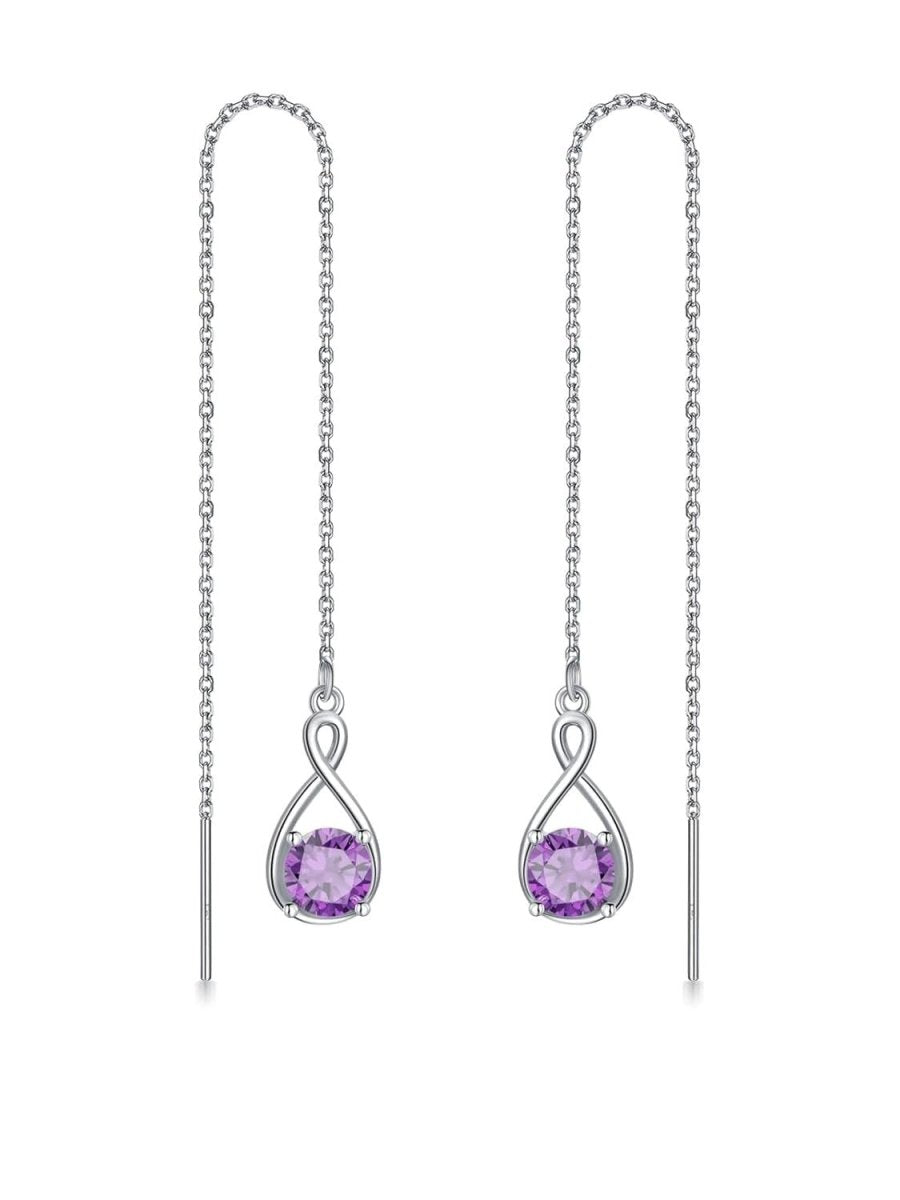 Elegant 925 Sterling Silver Zircon Drop Earrings - Yourstylesite