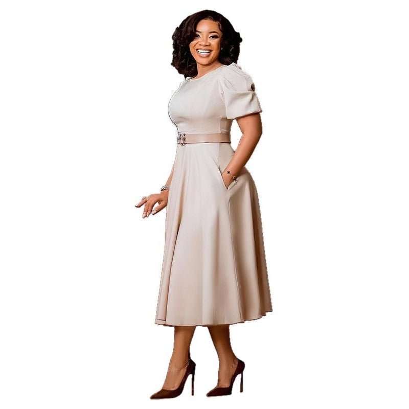 Spring and summer A-line dress for women, shown styled for warm weather comfort