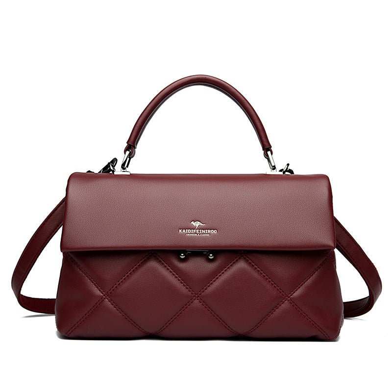 Fashion PU Leather Handbag – top-down view displaying organized interior compartments