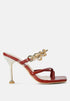 Glamorous Link Chain Embellished Heel Sandals by Social Bee - Yourstylesite