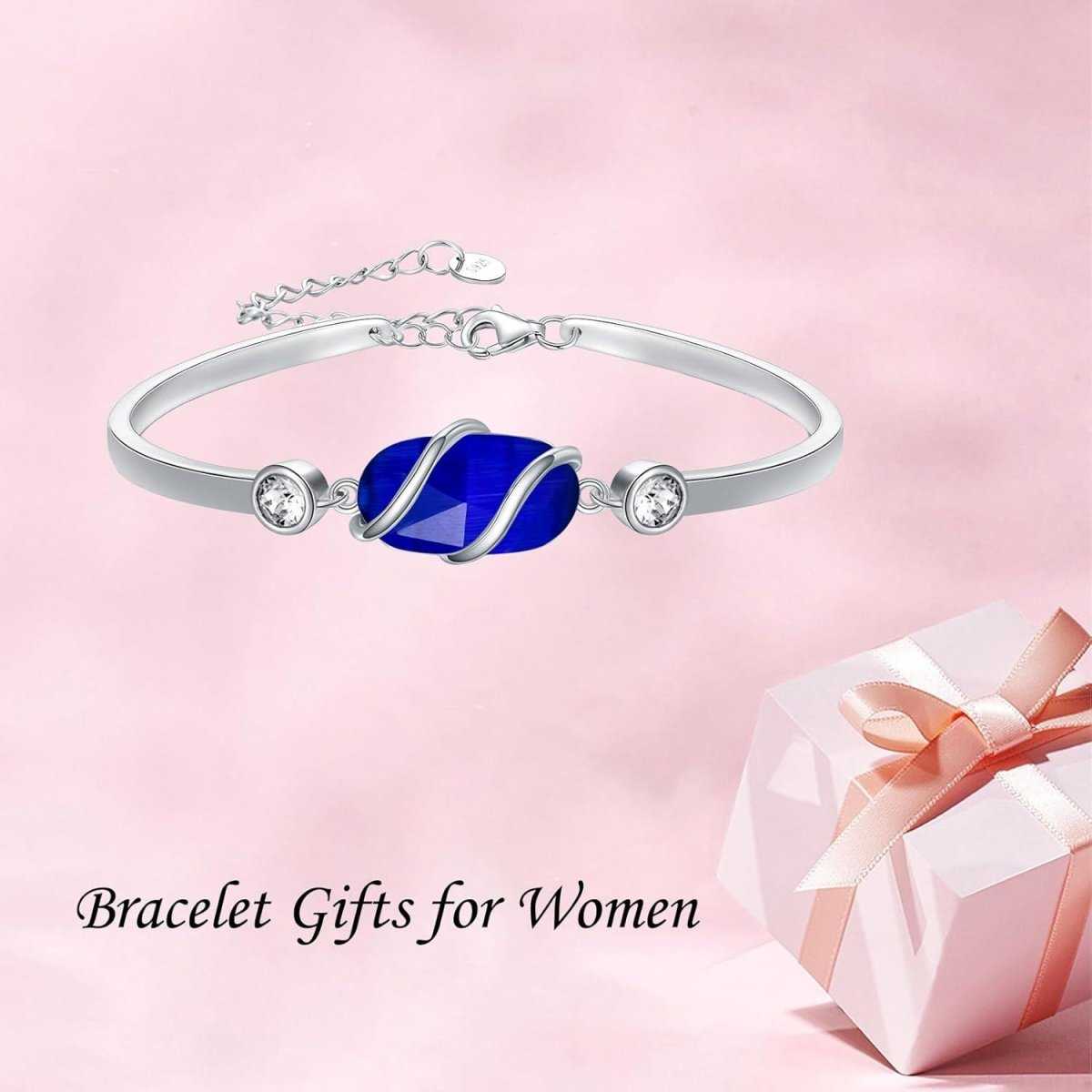 Green Malachite & Sterling Silver Bangle for Elegant Women - Yourstylesite