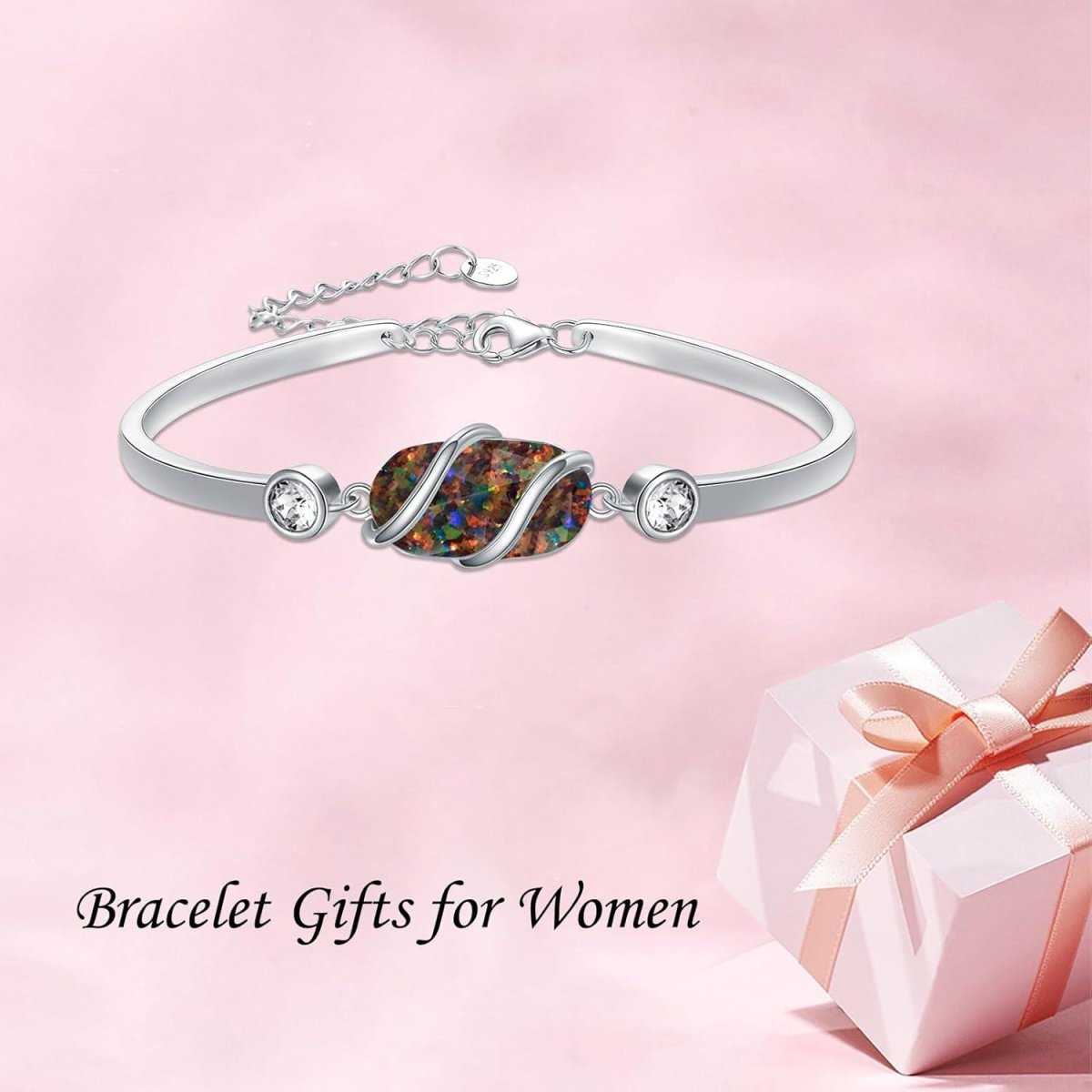 Green Malachite & Sterling Silver Bangle for Elegant Women - Yourstylesite