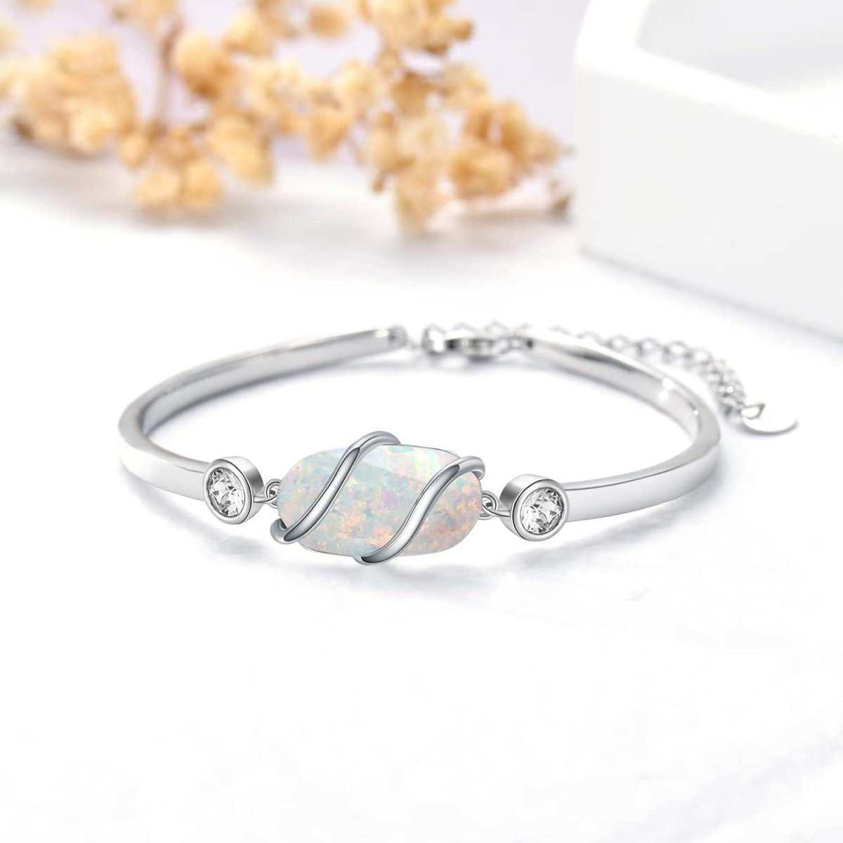 Green Malachite & Sterling Silver Bangle for Elegant Women - Yourstylesite