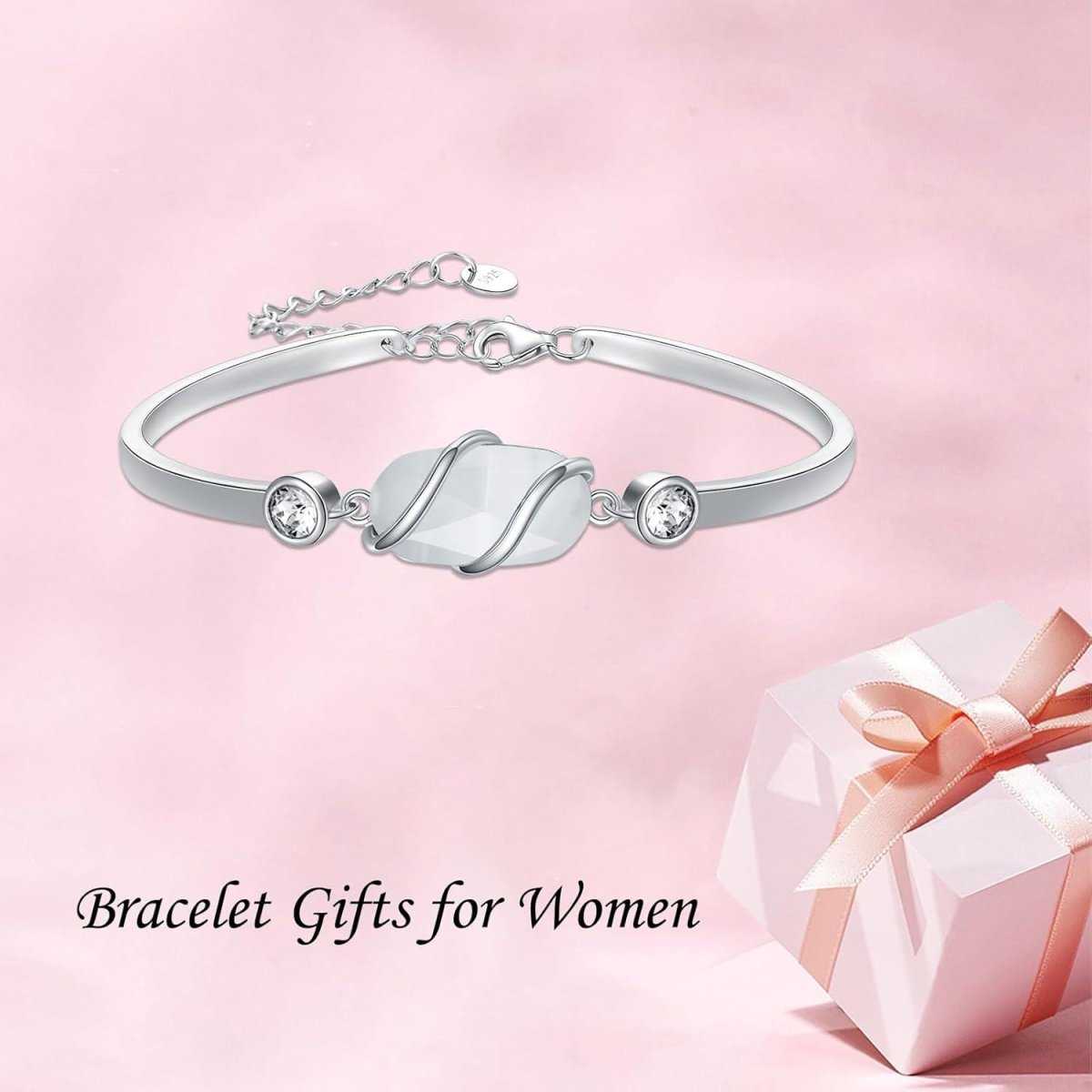 Green Malachite & Sterling Silver Bangle for Elegant Women - Yourstylesite