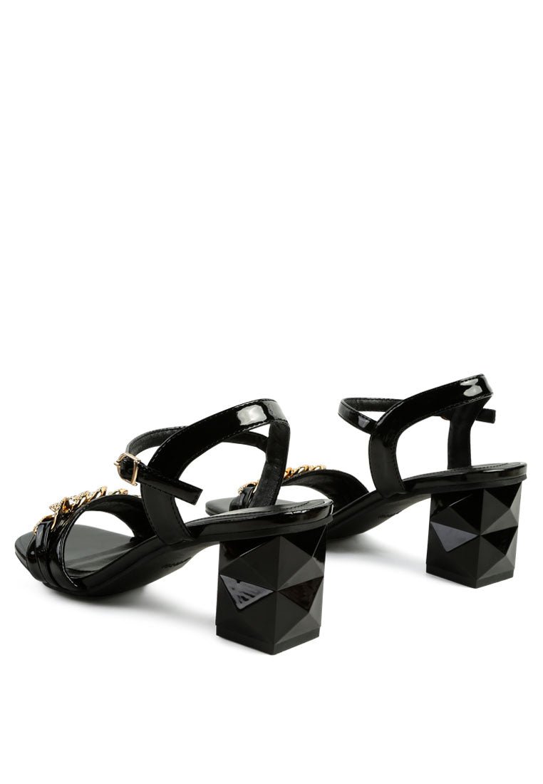 Illusion Fantasy Heels with Metal Chain Links - Yourstylesite