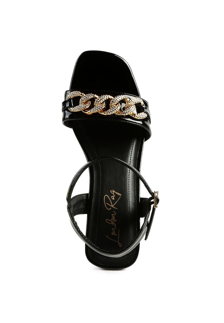 Illusion Fantasy Heels with Metal Chain Links - Yourstylesite