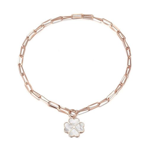 Lucky Clover Elegance: Four - Leaf Charm Necklace - Yourstylesite