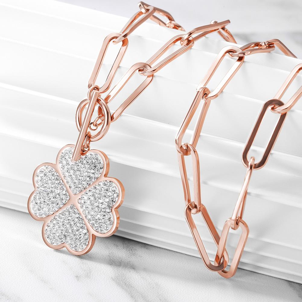 Lucky Clover Elegance: Four - Leaf Charm Necklace - Yourstylesite
