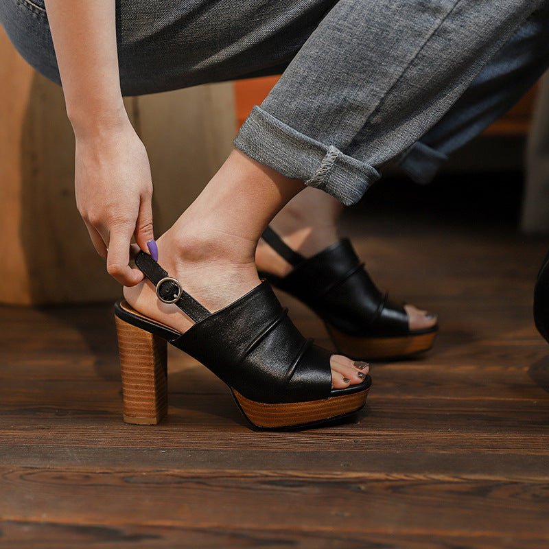 Luxe Women’s High Heel Platform Sandals - Yourstylesite