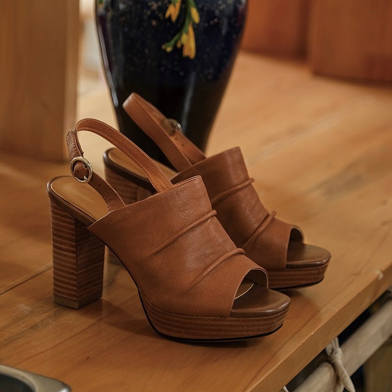 Luxe Women’s High Heel Platform Sandals - Yourstylesite