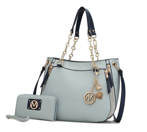 Mia K. Vegan Shoulder Bag & Wallet – Lina Set - Yourstylesite