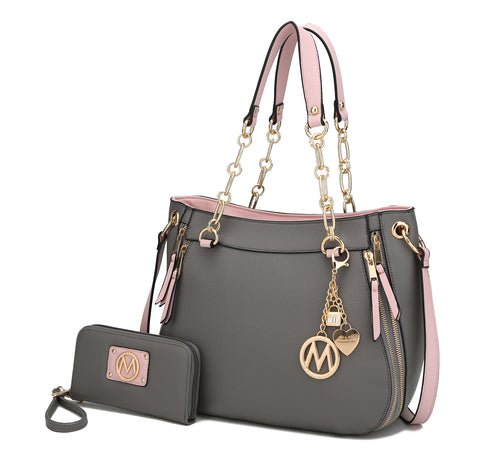 Mia K. Vegan Shoulder Bag & Wallet – Lina Set - Yourstylesite