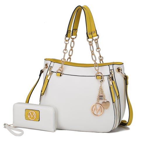 Mia K. Vegan Shoulder Bag & Wallet – Lina Set - Yourstylesite