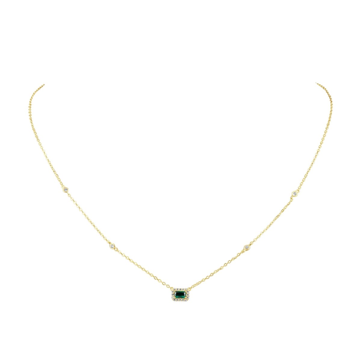 Nora’s Radiant Emerald Necklace — A Timeless Gem of Elegance - Yourstylesite