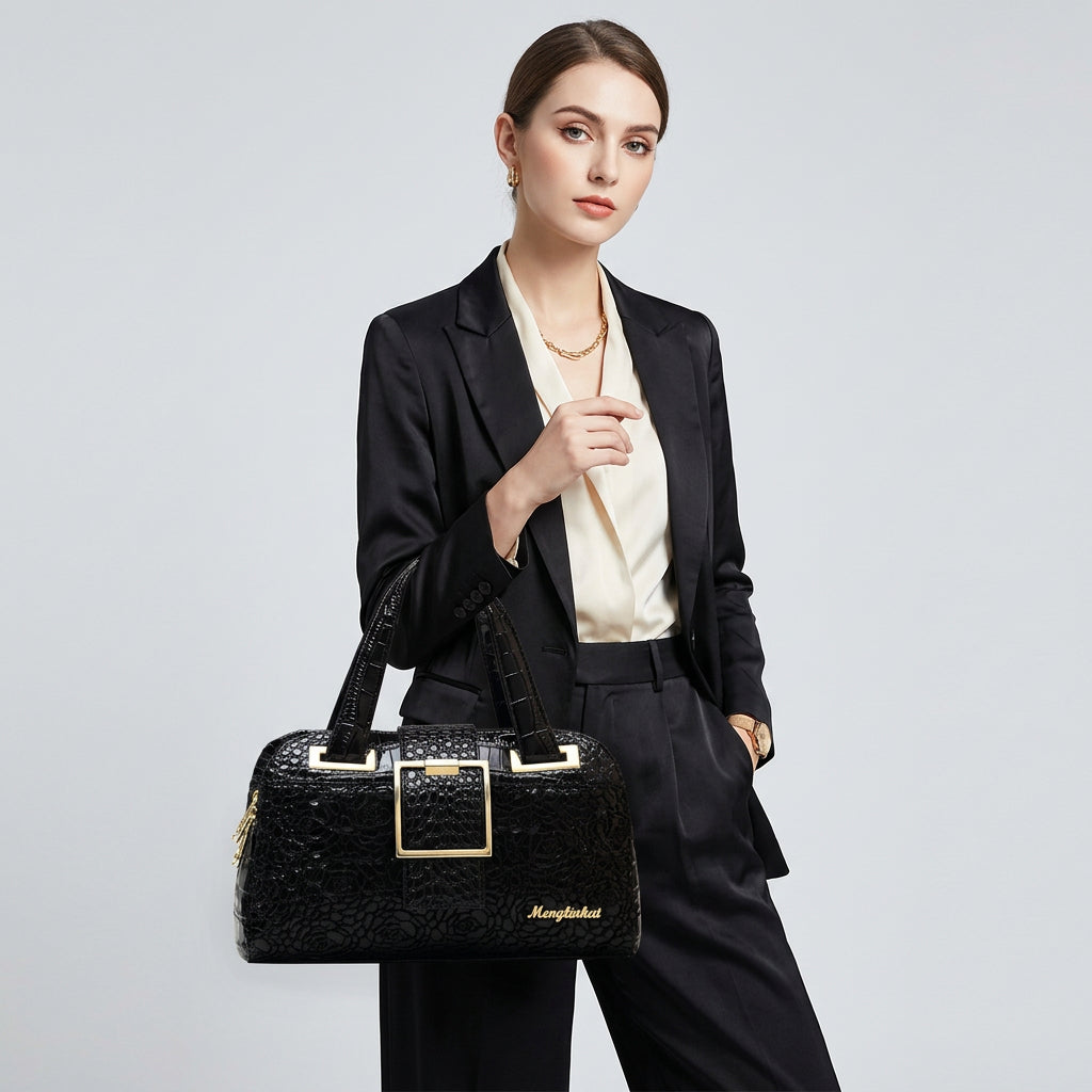 Premium Crocodile Pattern Leather Shoulder Bag - Yourstylesite