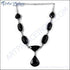 Radiant Black Onyx Silver Necklace - Yourstylesite