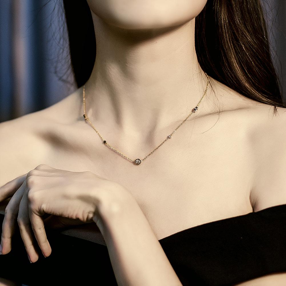 Radiant Roman Numeral CZ Station Necklace - Yourstylesite